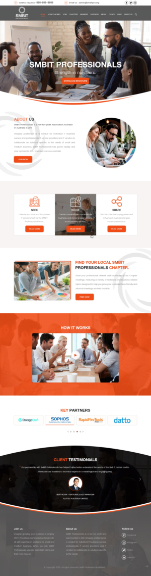Wordpress Design by pb for SMBiT Professionals | Design: #23513701