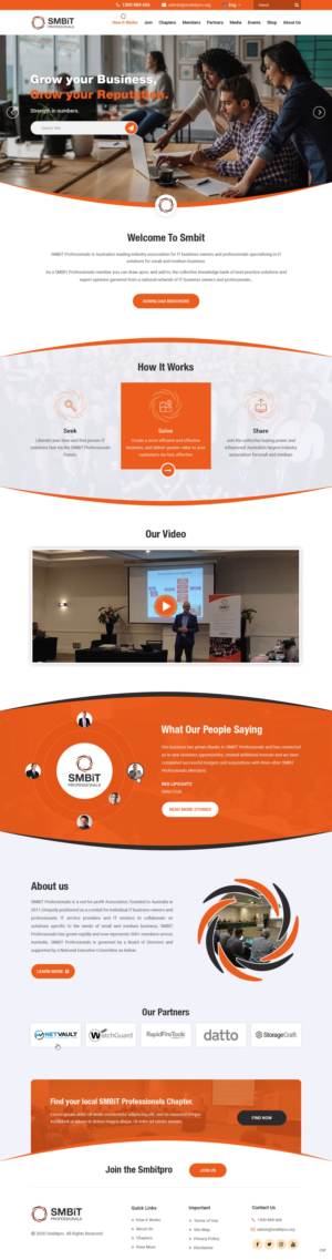 Wordpress Design by pb for SMBiT Professionals | Design: #23513702