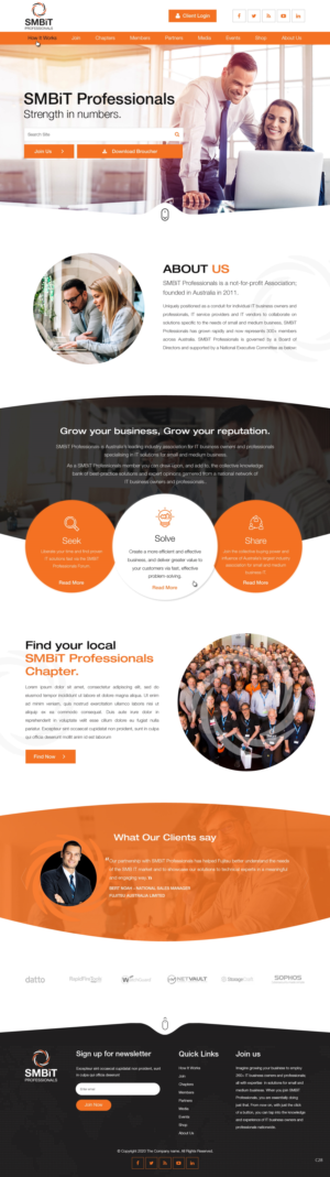 Wordpress Design by pb for SMBiT Professionals | Design: #23513703