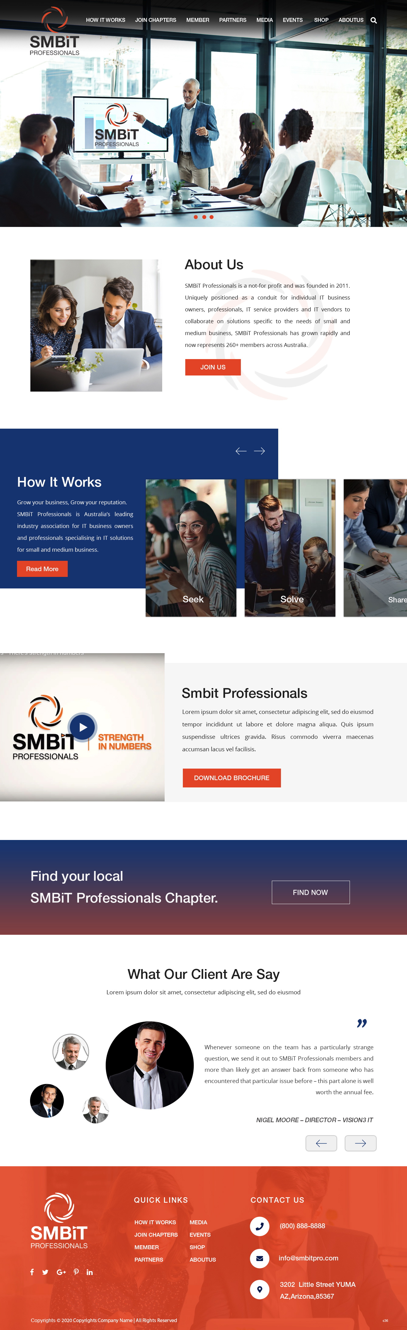 Wordpress Design by pb for SMBiT Professionals | Design #23513705