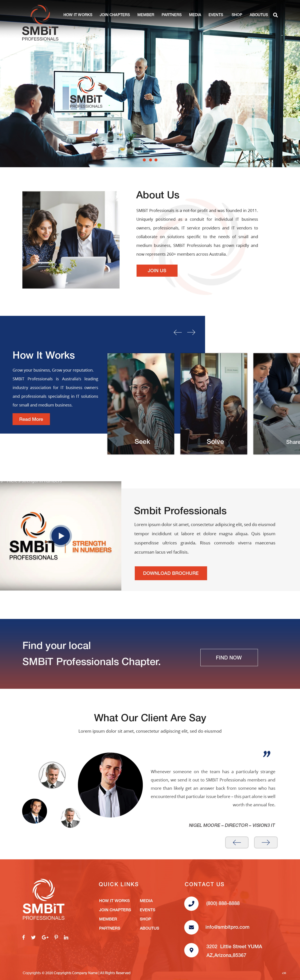 Wordpress Design by pb for SMBiT Professionals | Design: #23513705