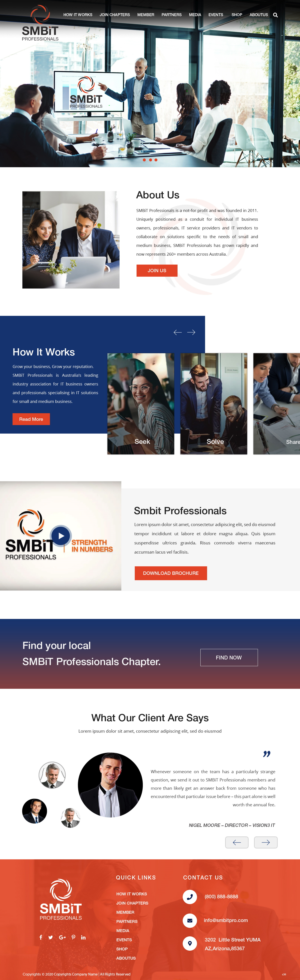 Wordpress Design by pb for SMBiT Professionals | Design: #23522389