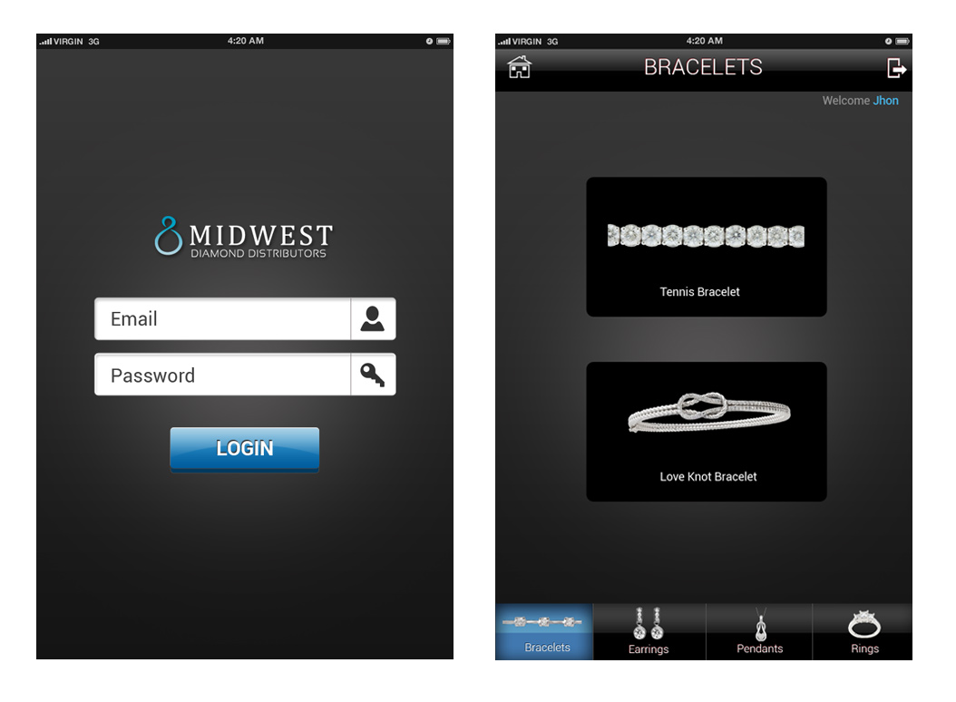 App Design by Sunil for Midwest Diamond Distributors | Design #2994520