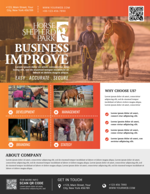 Diseño de Flyer por HeshanKavinda para Horse Shepherd Park | Diseño: #23504834