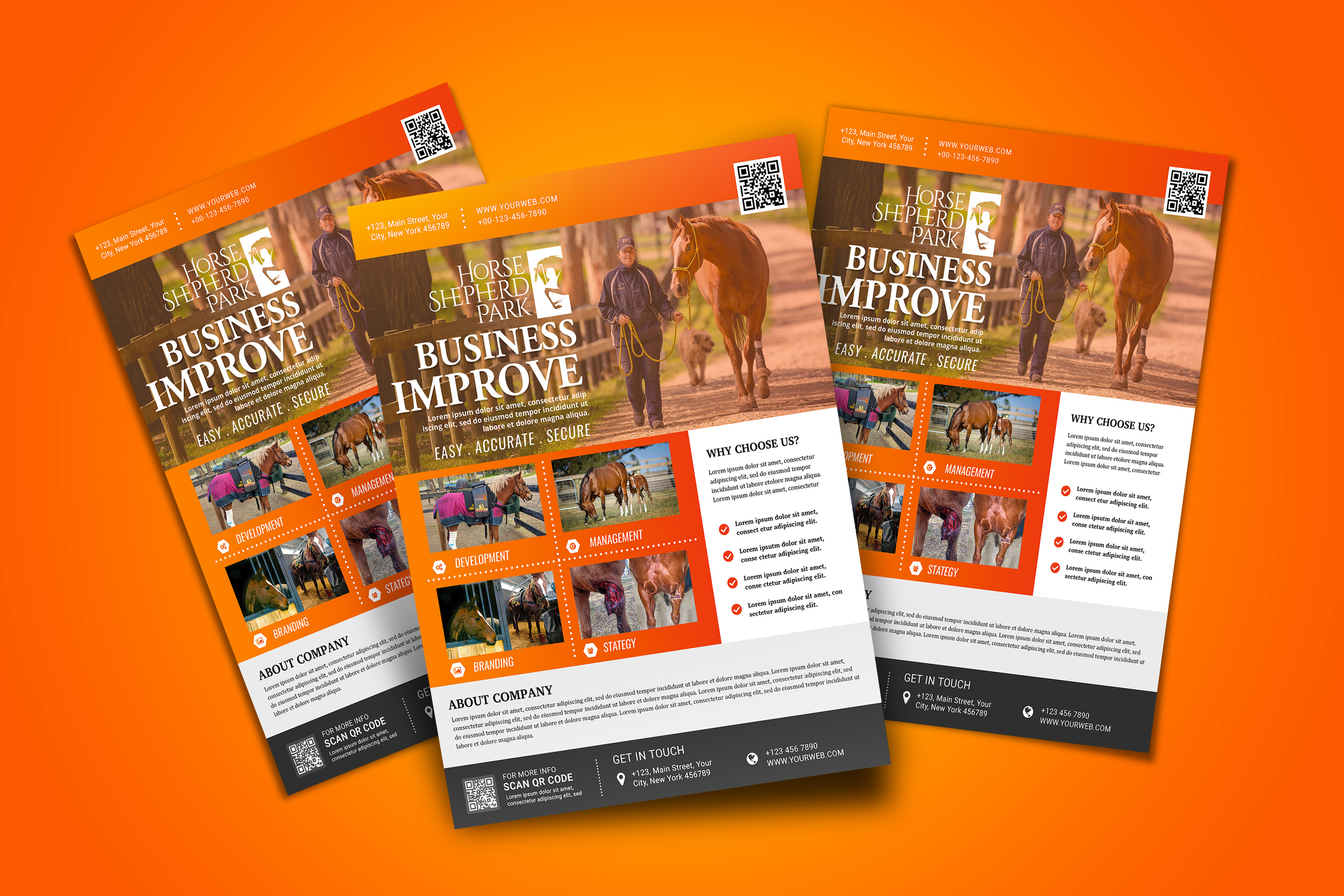 Flyer Design by HeshanKavinda for Horse Shepherd Park | Design #23504878