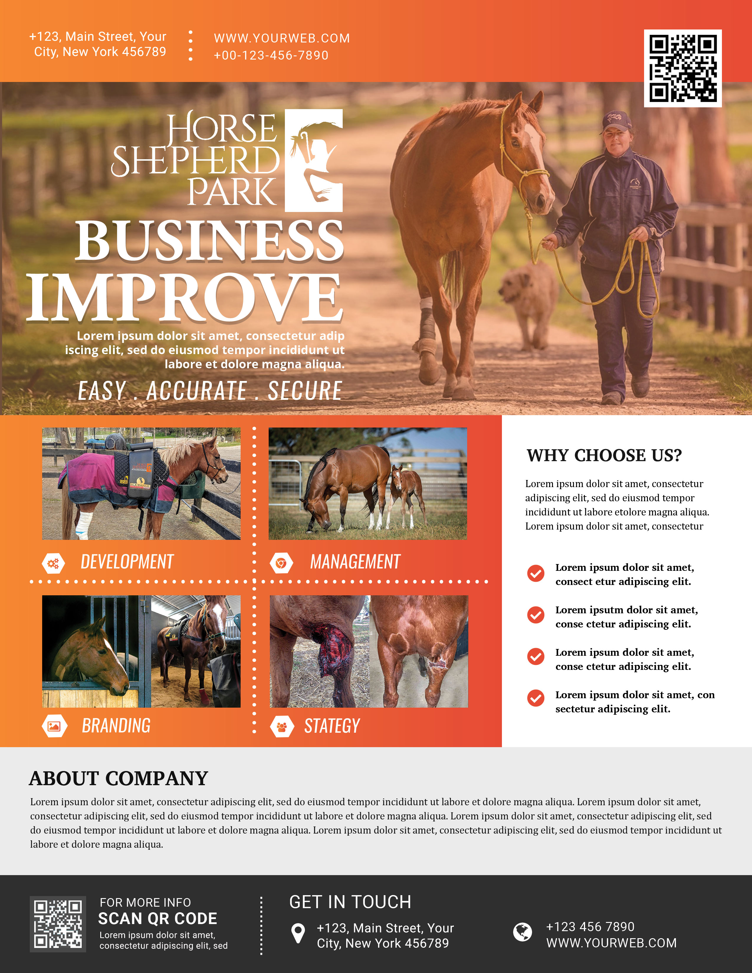 Flyer Design by HeshanKavinda for Horse Shepherd Park | Design #23510781