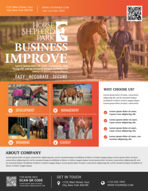 Diseño de Flyer por HeshanKavinda para Horse Shepherd Park | Diseño: #23510781