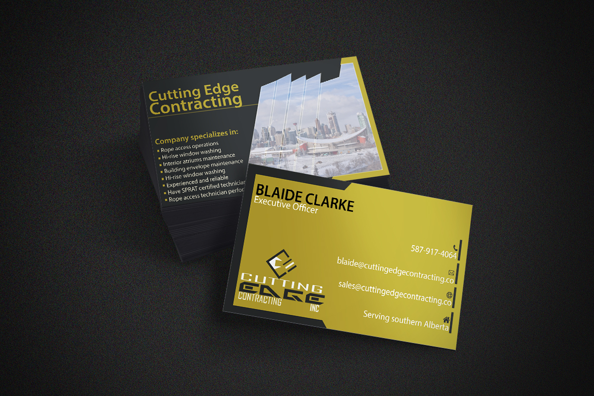 Business Card Design by Gexton for Cutting Edge Contracting  | Design #23527700