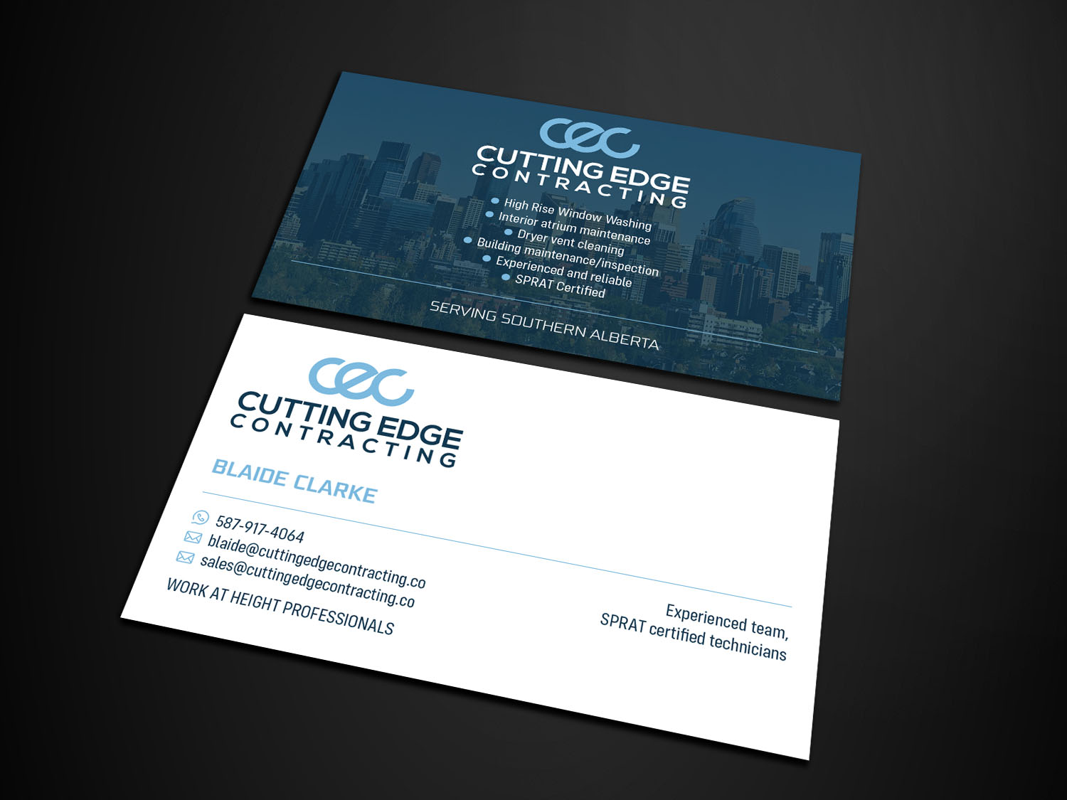 Business Card Design by Verified artistry (Design garden) for Cutting Edge Contracting  | Design #23533008