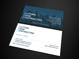Business Card Design by Verified artistry (Design garden) for Cutting Edge Contracting  | Design: #23533011