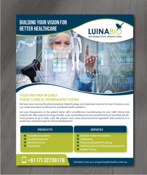 Pharmaceutical Manufacturing Services Advertisement | Werbe-Design von alex989
