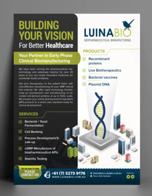Pharmaceutical Manufacturing Services Advertisement | Advertisement Design by SAI DESIGNS