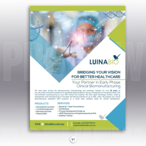 Pharmaceutical Manufacturing Services Advertisement | Advertisement Design by DA.