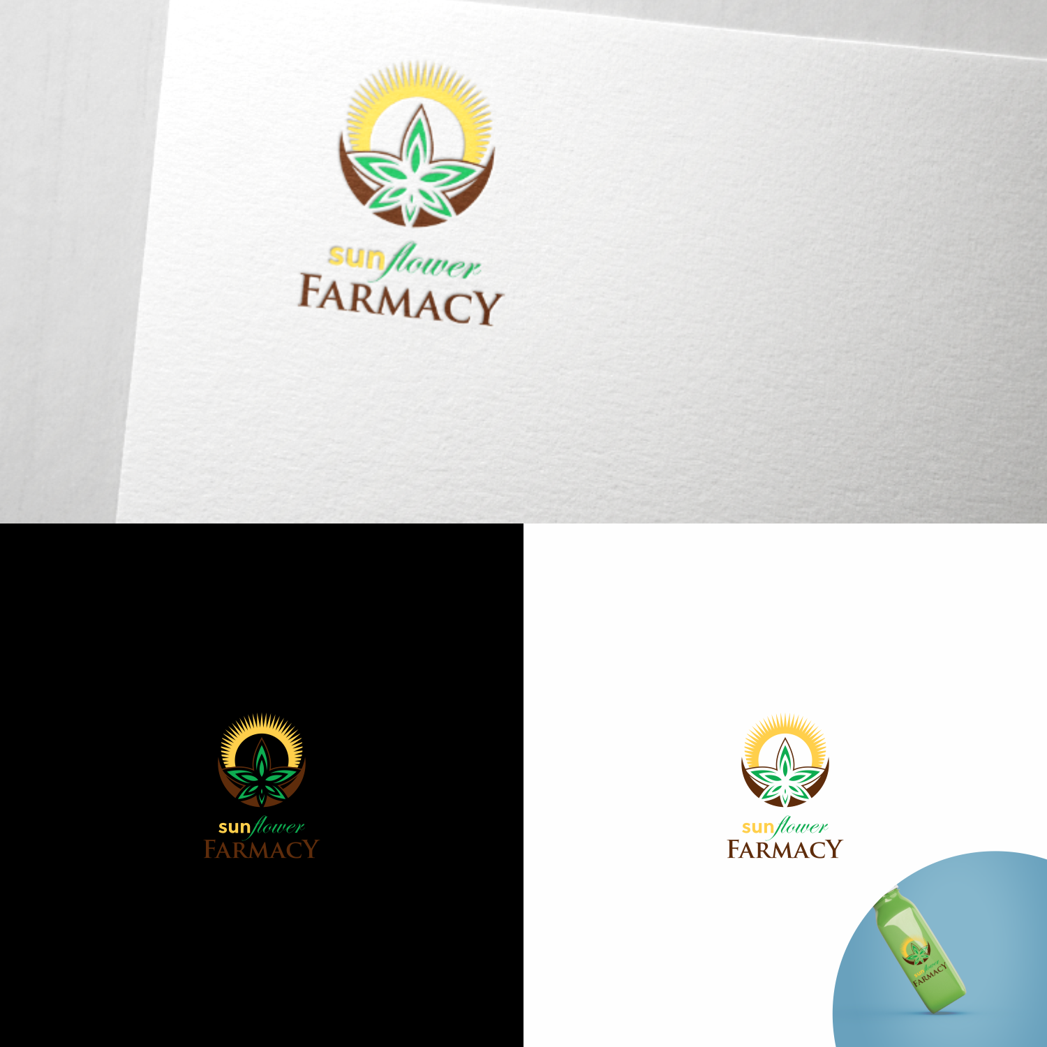 Logo Design by ZiangArt_Studio for Sunflower Farmacy | Design #23544928