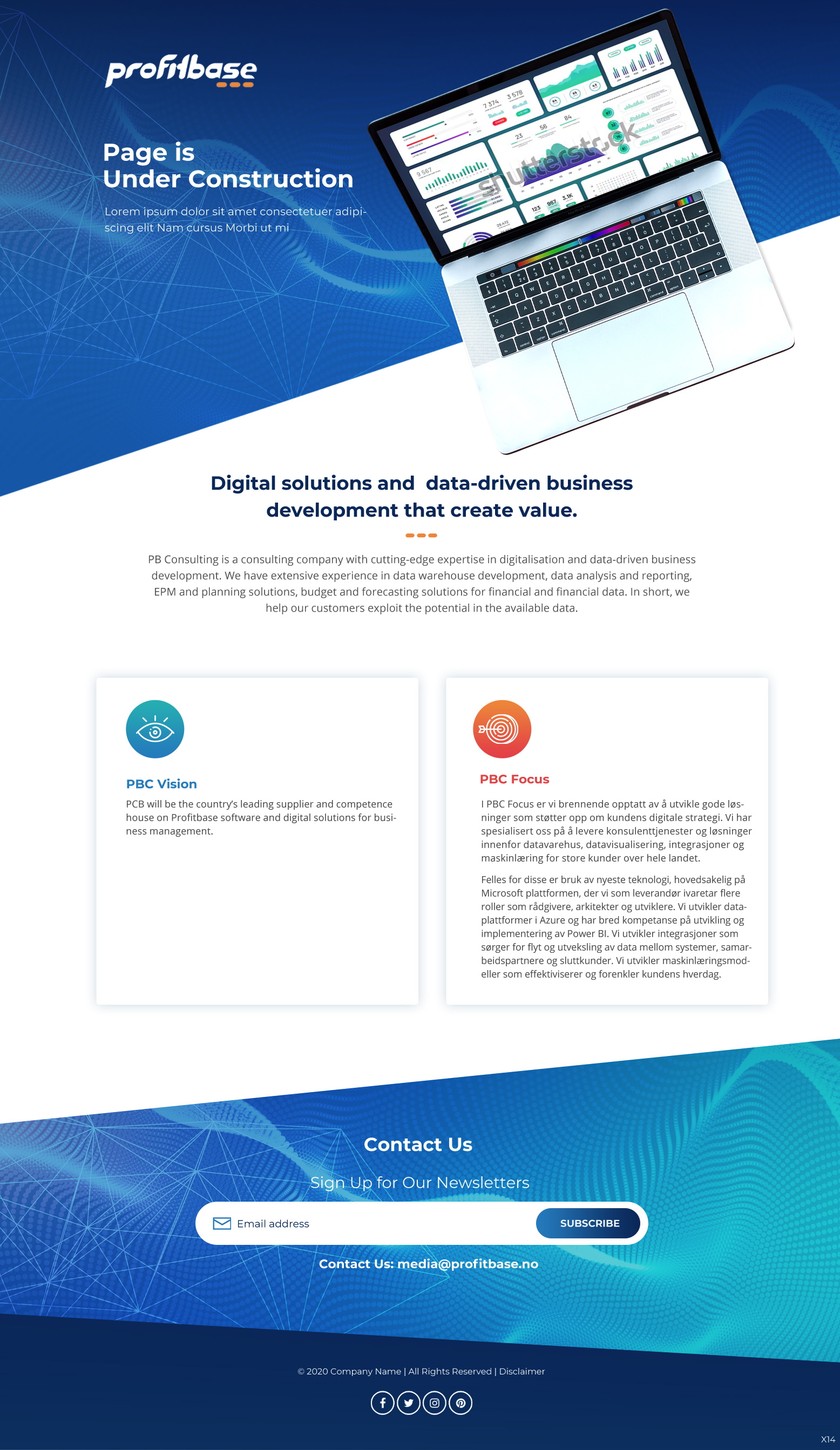 Web Design by pb for Profitbase | Design #23522371