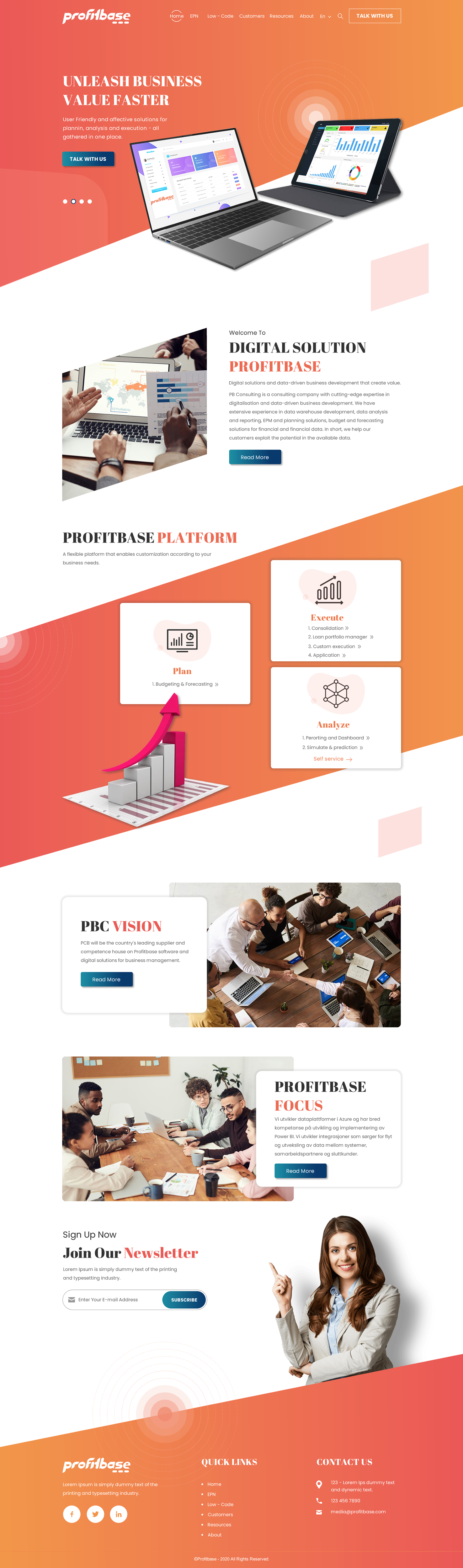 Web Design by rightway for Profitbase | Design #23519488