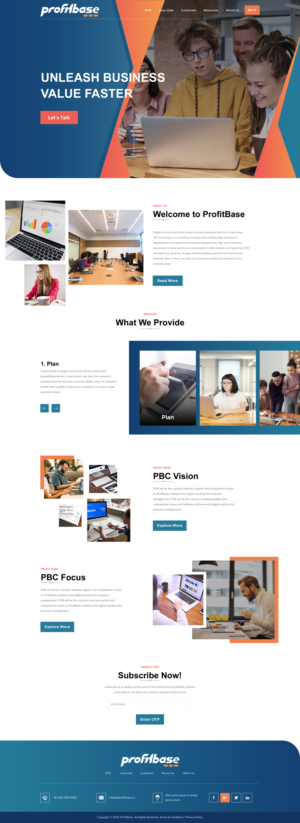Web Design by rightway for Profitbase | Design: #23519490
