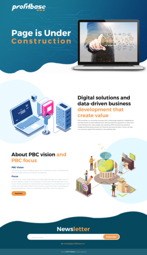 Landing page for 'Page under construction' page  | Web Design by sai.designer87