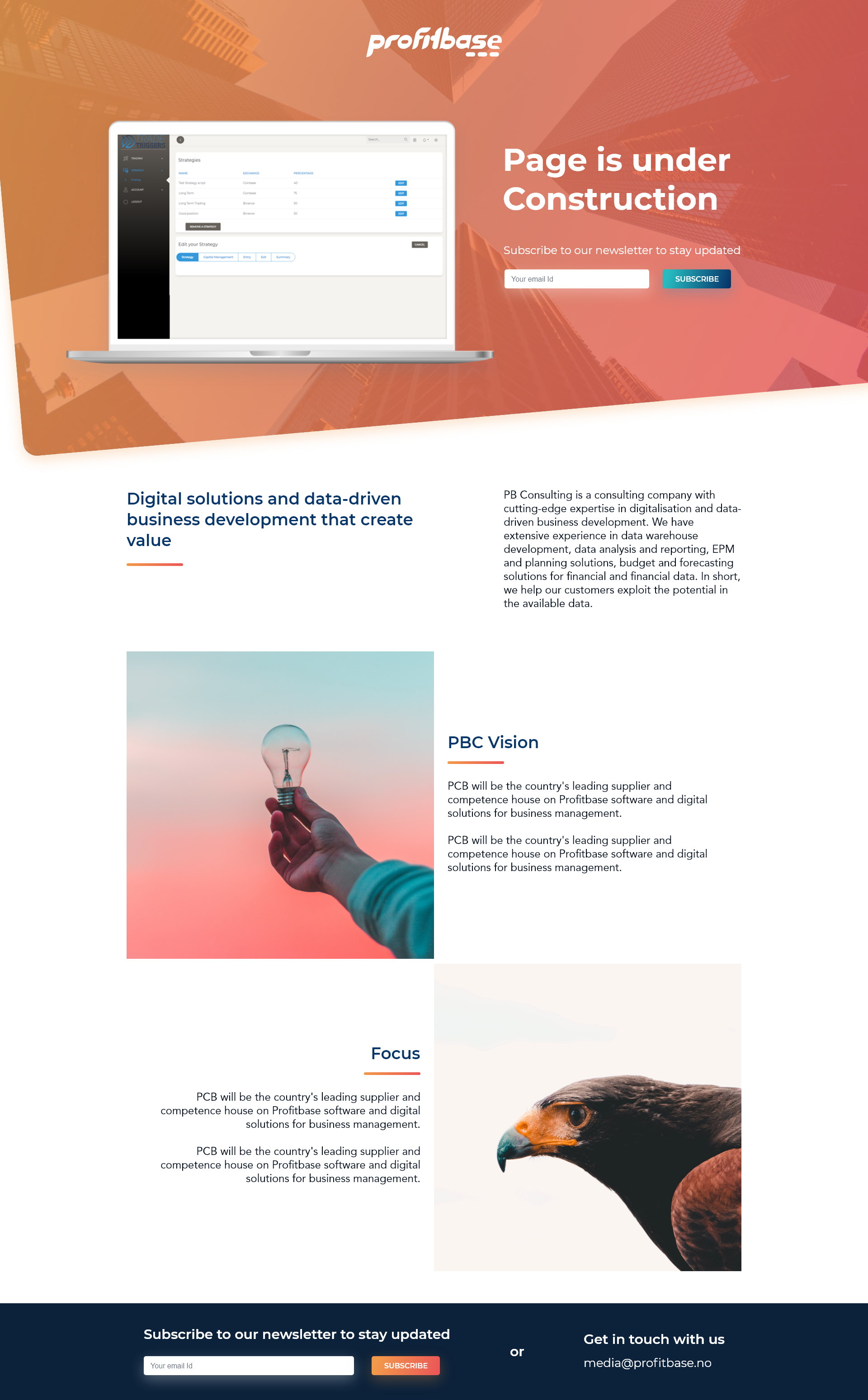 Web Design by ParimalBakrola for Profitbase | Design #23561068