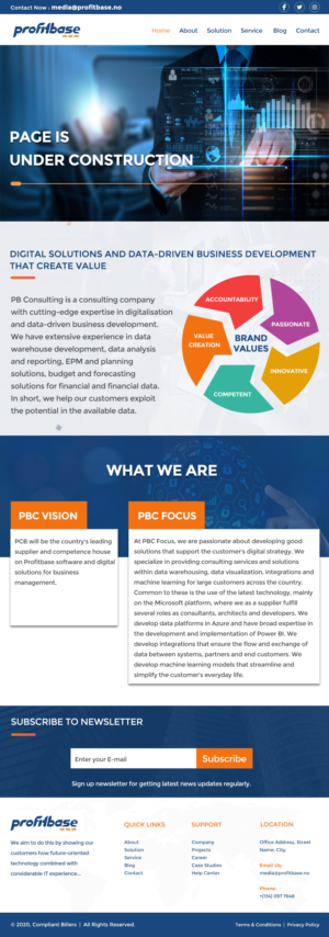 Diseño Web por Bharanikumars para Profitbase | Diseño #23560106