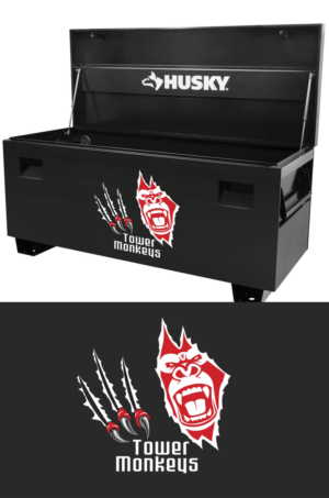 Gorilla tearing through box | Diseño Gráfico por atularts