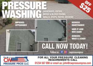 pressure washing advertisment  | Postcard Design by ArtCrowd™
