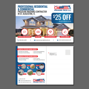 pressure washing advertisment  | Postcard Design by Schöpfer