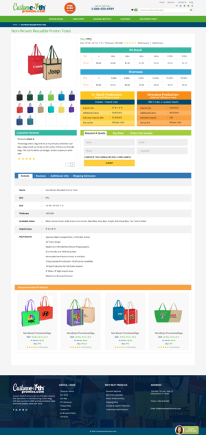 Custom Earth Promos - Product Page | Web-Design von Sbss