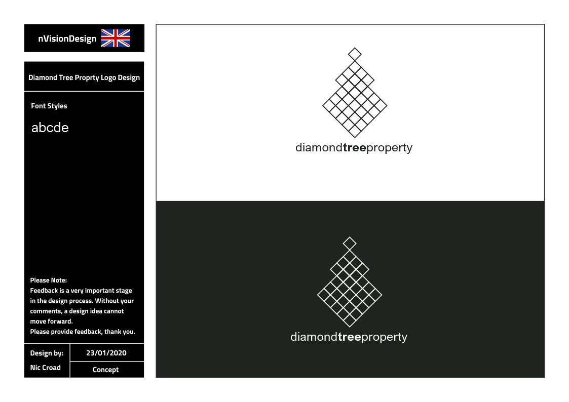 Logo Design by nvisiondesign.co.uk for Diamond Tree Commerce Ltd | Design #23518360
