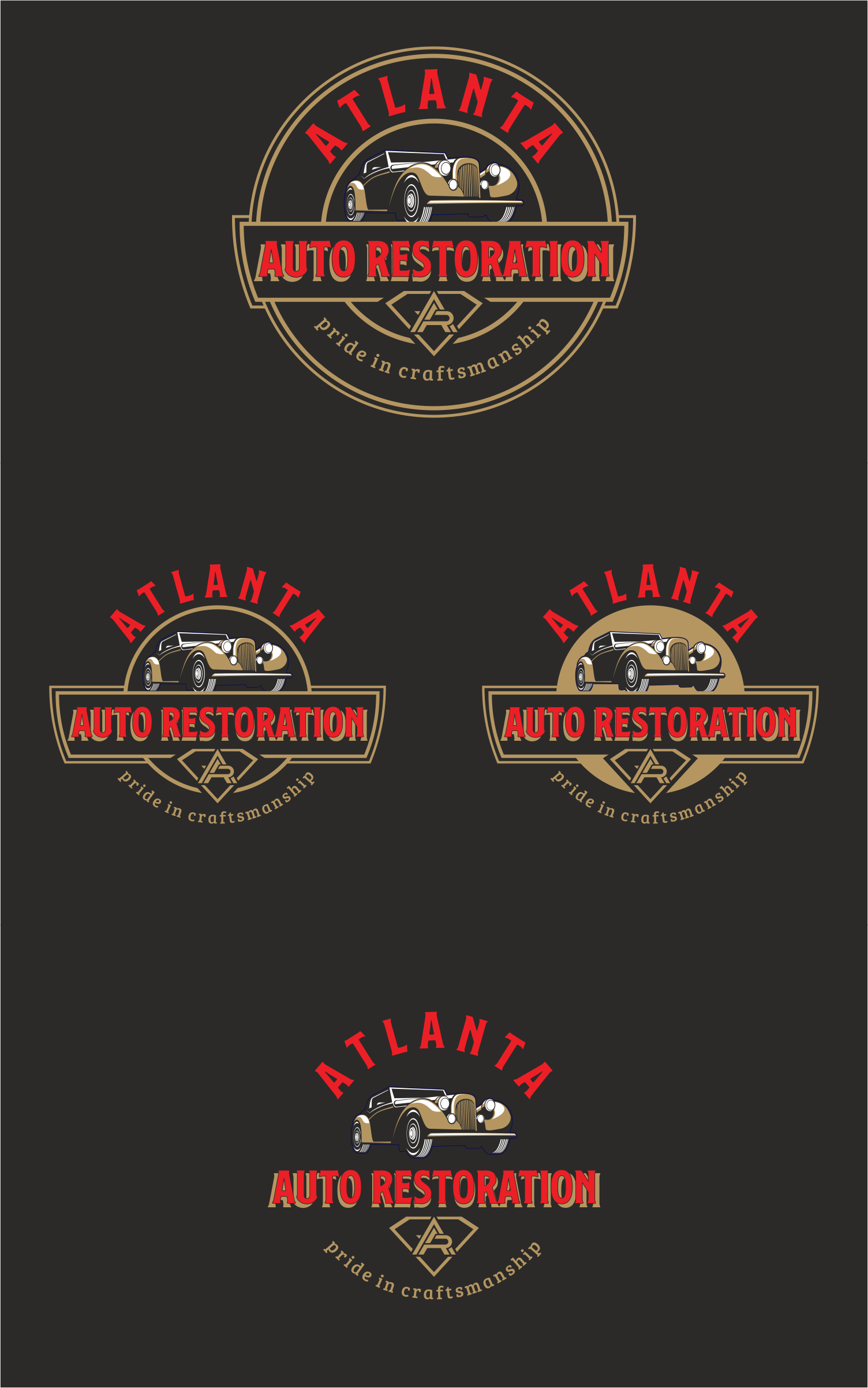 Logo Design by chameerakasundb for Atlanta Auto Restoration  | Design #23615156