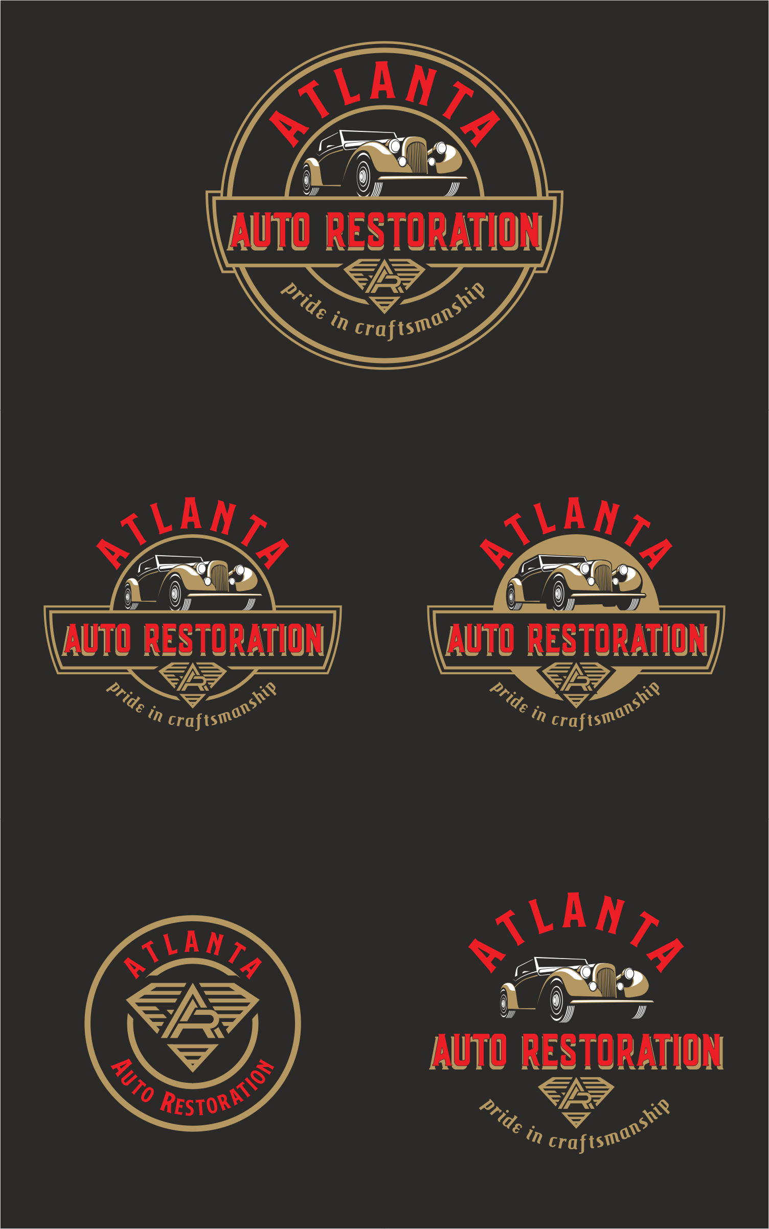 Logo Design by chameerakasundb for Atlanta Auto Restoration  | Design #23615176