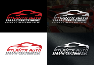Atlanta Auto Restoration,pride in craftsmanship  | Logo Design by JAHID BIN JAFAR