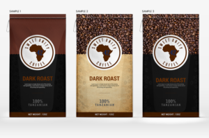 Coffee bag + cups: retail packaging | Packaging Design by SAI DESIGNS