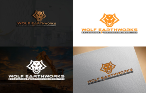WOLF EARTHWORKS-Excavation,Earthmoving,Demolition | Logo Design by JAHID BIN JAFAR