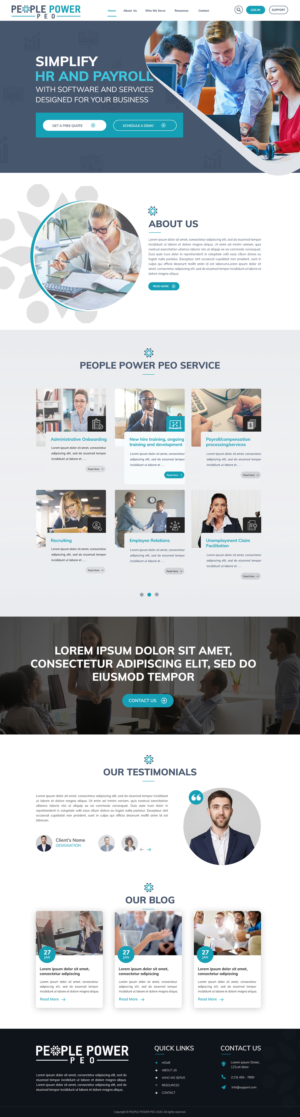 People Power PEO - Web Build for Professional Employment Organization | Web Design par SAI DESIGNS
