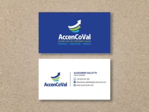 AccenCoVal. Accent on the Corporate Value. Business card | Diseño de Tarjeta de Presentación por Moumita_