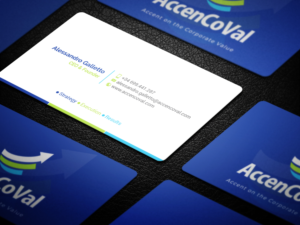 AccenCoVal. Accent on the Corporate Value. Business card | Diseño de Tarjeta de Presentación por R.design