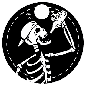 Skeleton holding or drinking Beer vector | Grafik-Design von desainerd