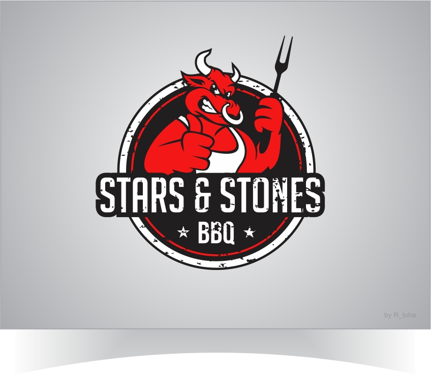 Diseño de Logo por r-toha para Stars & Stones BBQ | Diseño #23540827