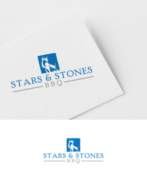 Stars & Stones BBQ  | Logo Design by madeline 3