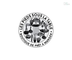 Les pieds sous la table, boutique de prêt à manger. | Logo Design by Dot Design 3