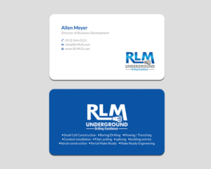 Design de Carte de Visite par Shahin Hossen pour RLM Underground | Design : #23526972