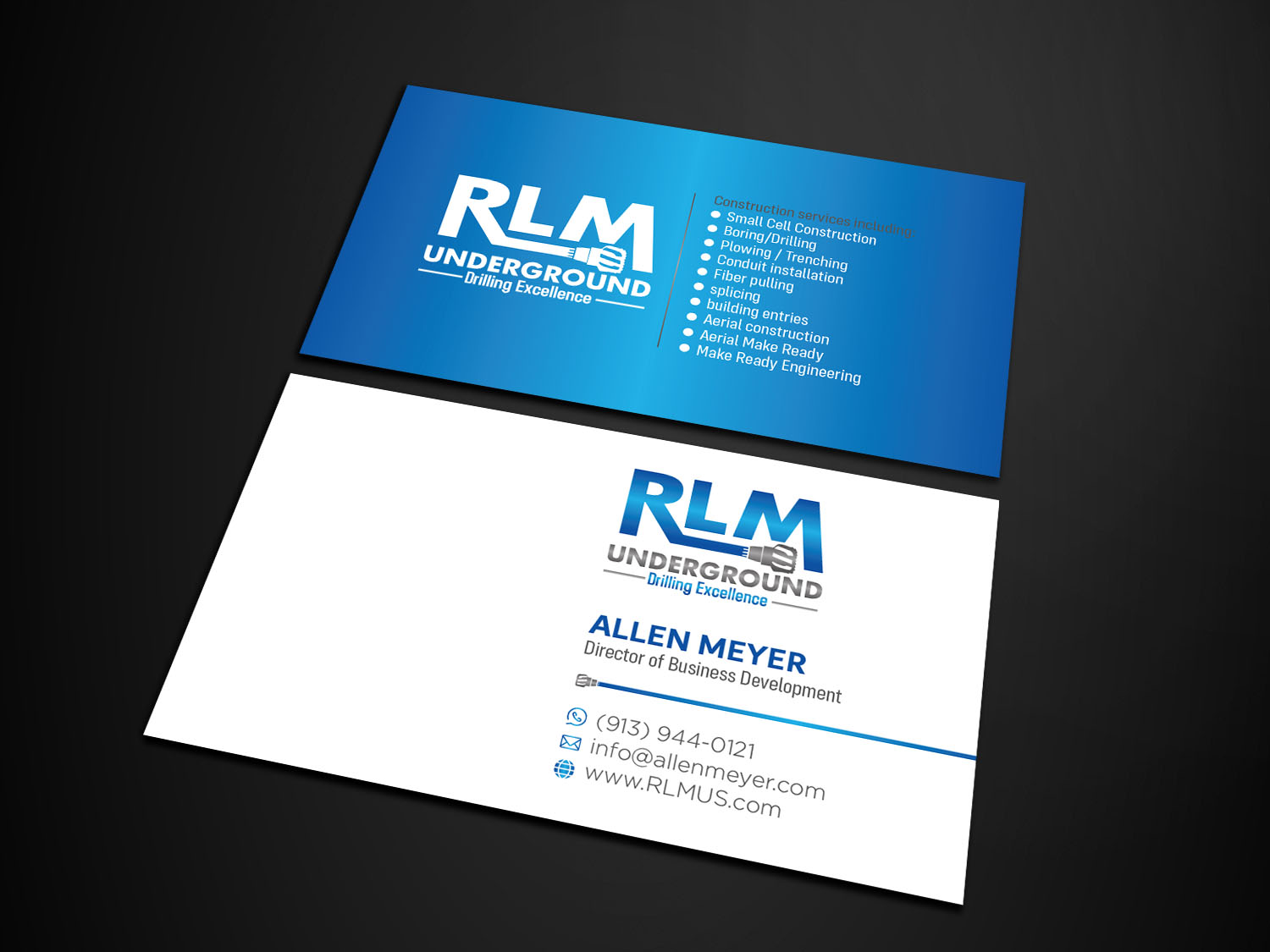 Diseño de Tarjeta de Presentación por Verified artistry para RLM Underground | Diseño #23533411