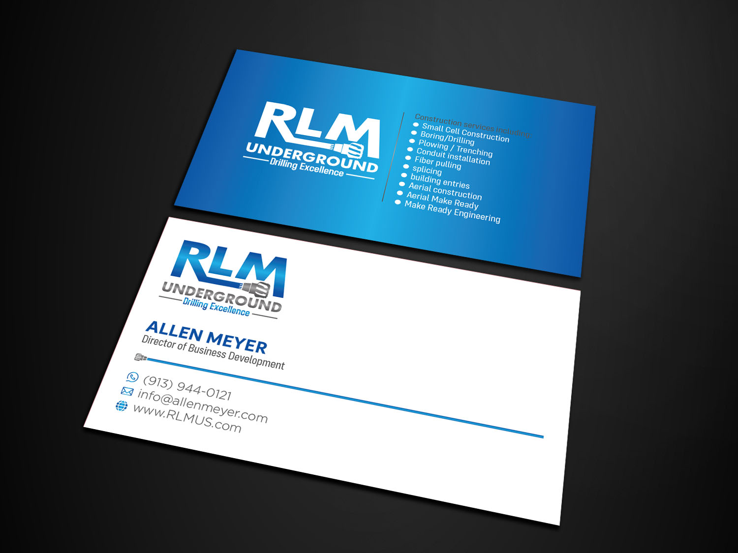 Business Card Design by Verified artistry for RLM Underground | Design #23533412