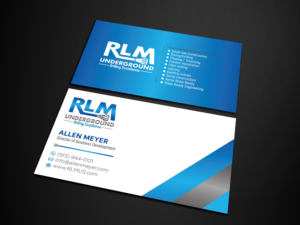 Design de Carte de Visite par Verified artistry pour RLM Underground | Design : #23533413