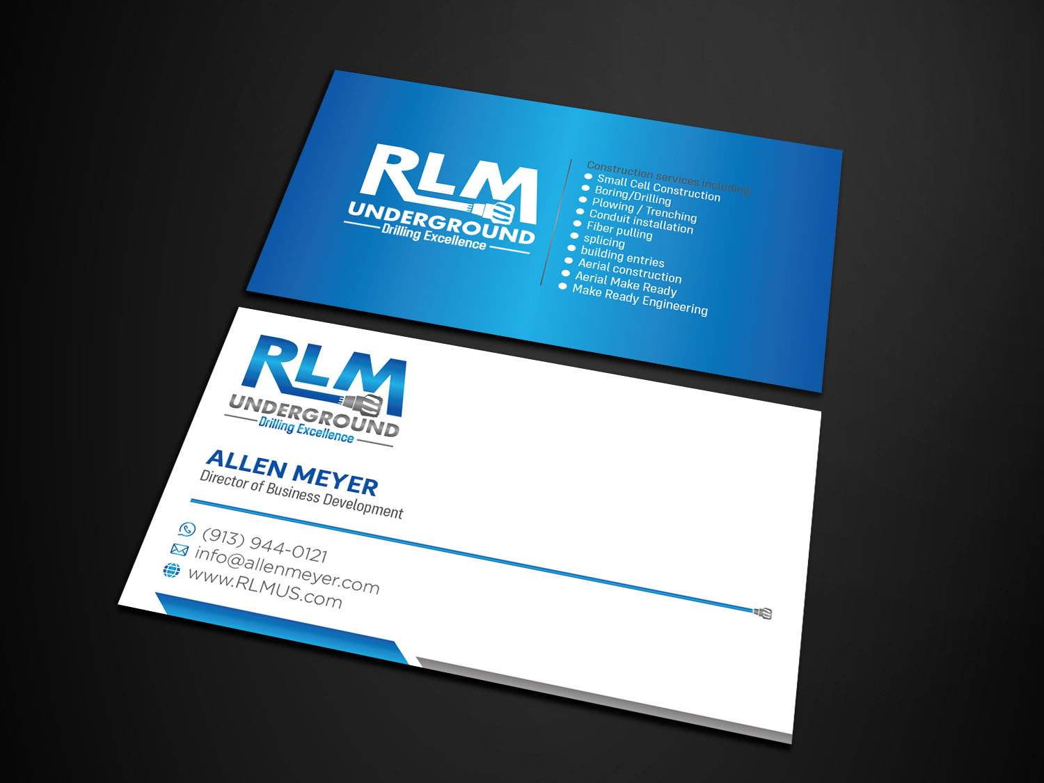 Diseño de Tarjeta de Presentación por Verified artistry para RLM Underground | Diseño #23533414