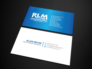 Design de Carte de Visite par Verified artistry pour RLM Underground | Design : #23533418