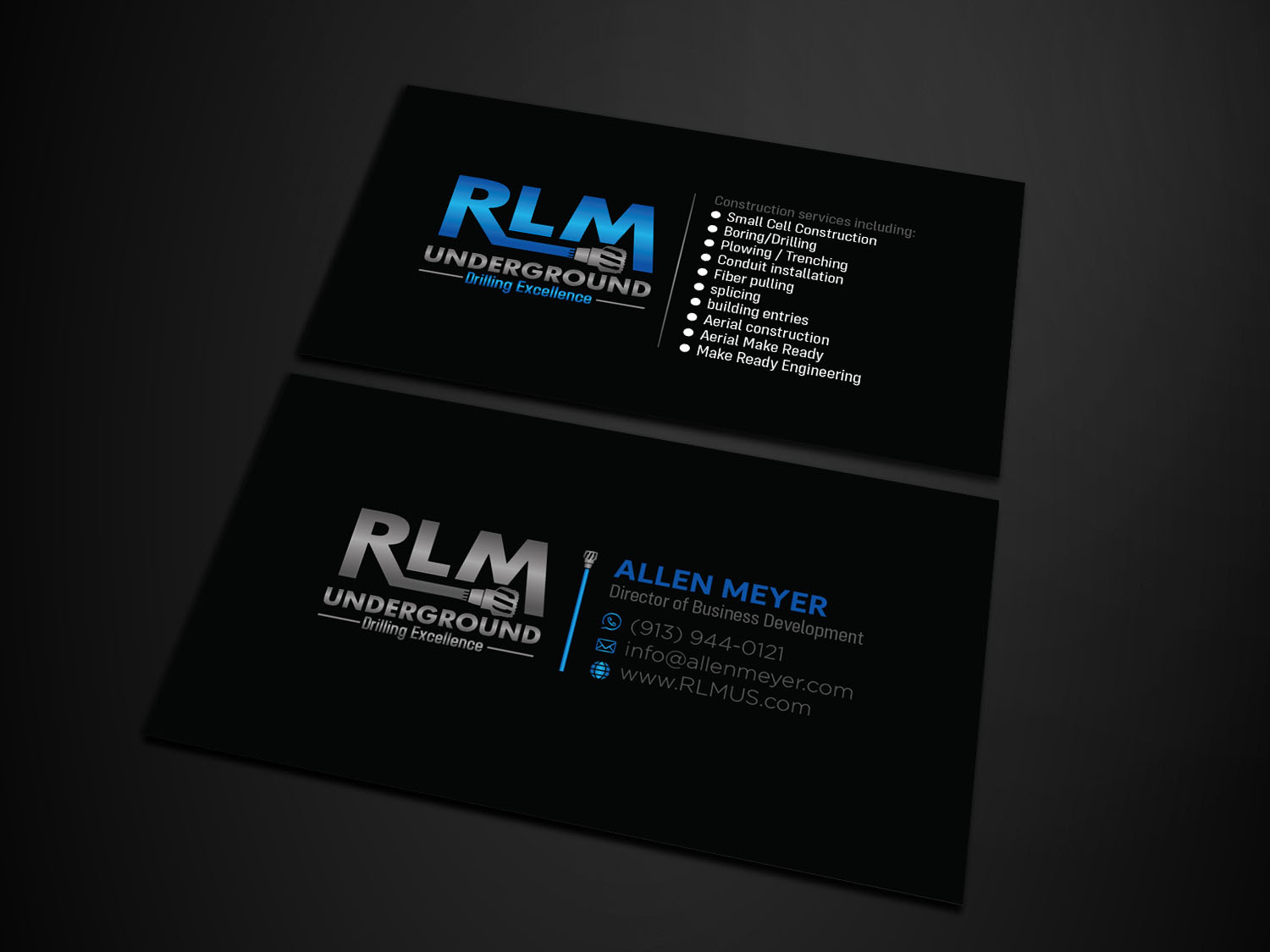 Business Card Design by Verified artistry for RLM Underground | Design #23550053