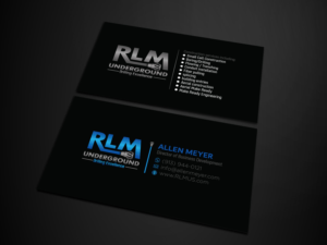 Business Card Design by Verified artistry for RLM Underground | Design: #23550054
