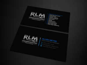 Design de Carte de Visite par Verified artistry pour RLM Underground | Design : #23550055